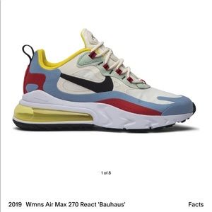 2019
Wmns Air Max 270 React 'Bauhaus size 8